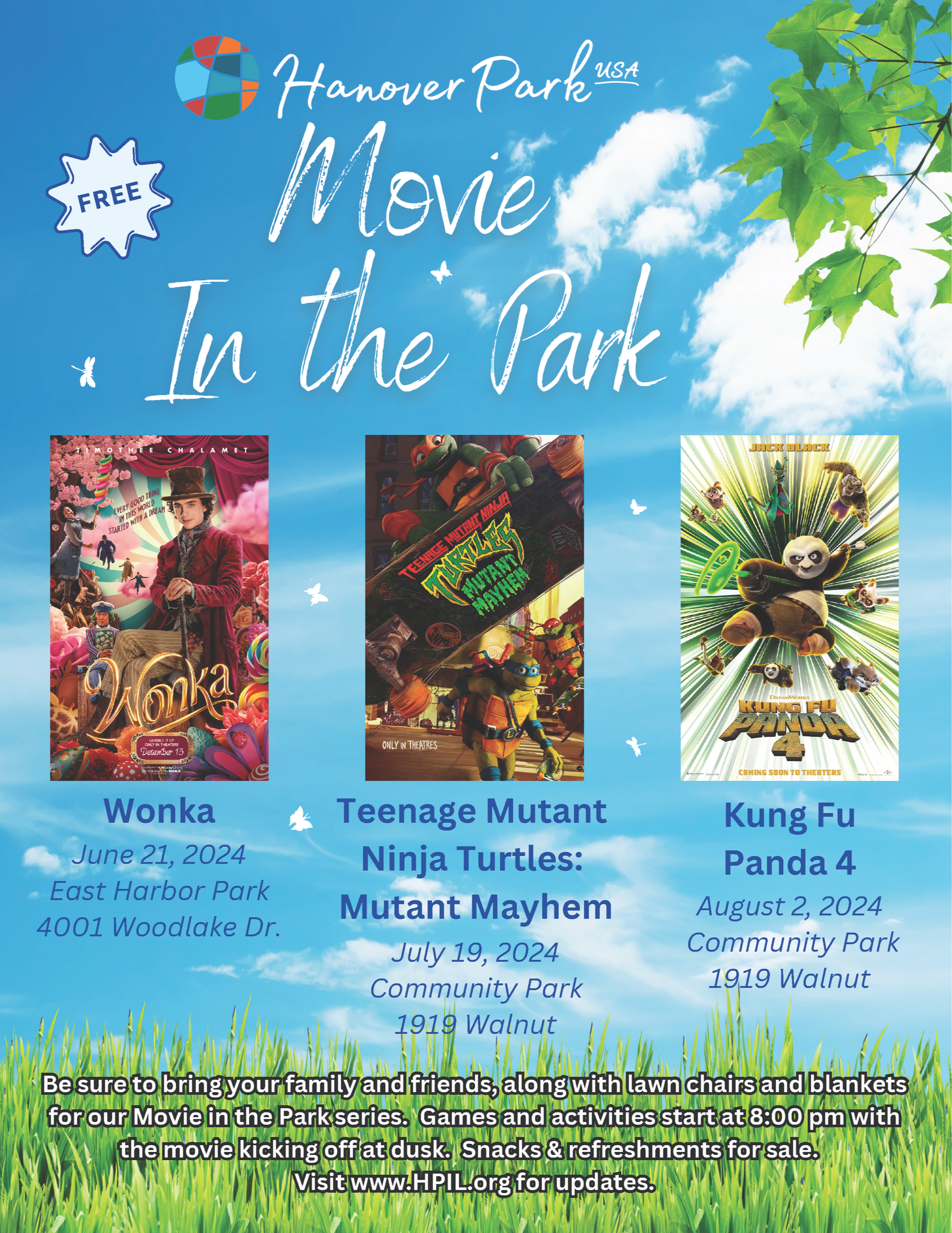  Movie in the Park Flyer 2024