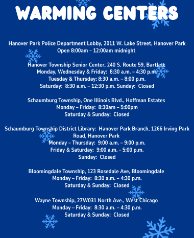 Warming Centers List