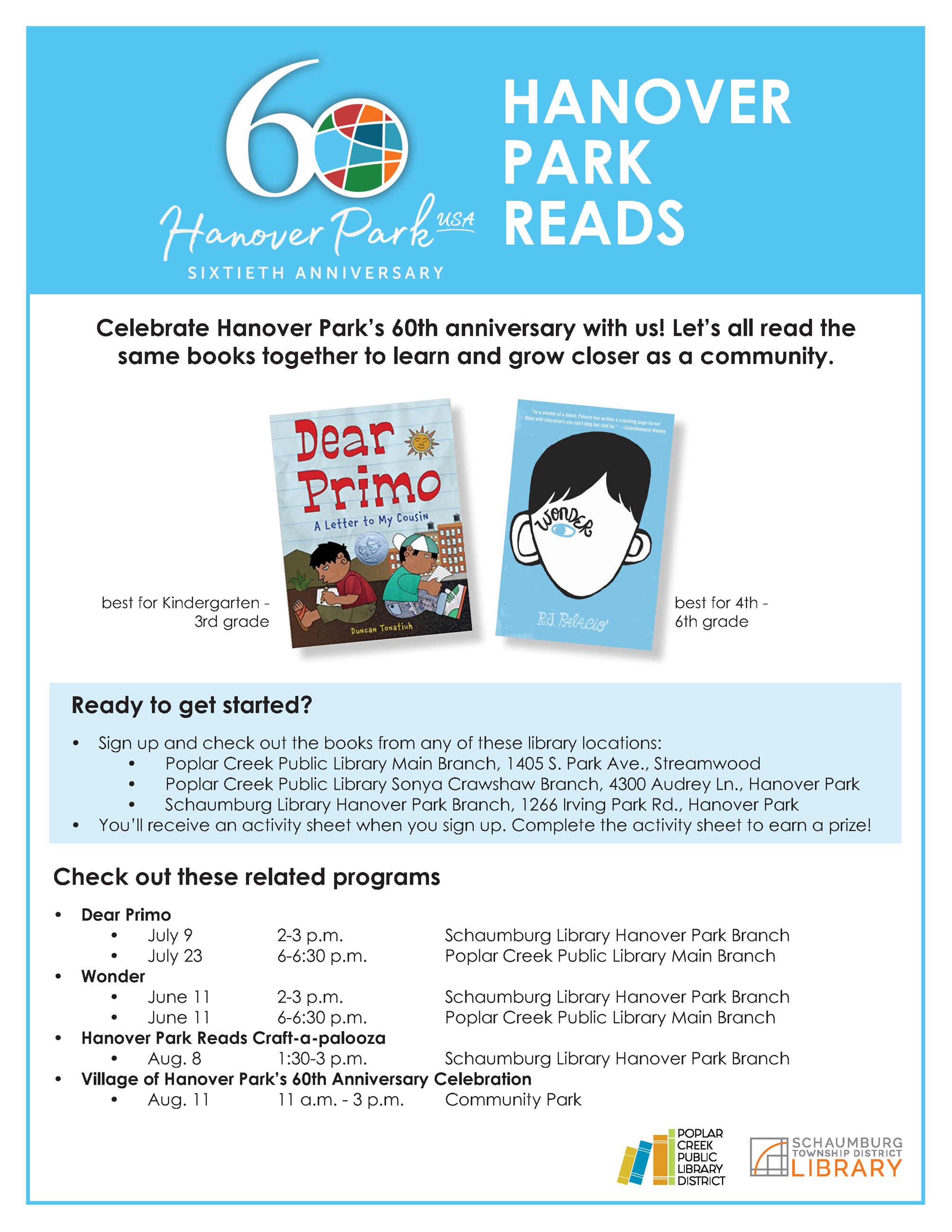 Hanover Park Reads Flyer