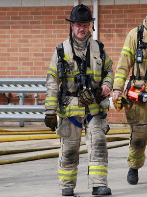 Chief Craig Haigh in Firefighting Gear