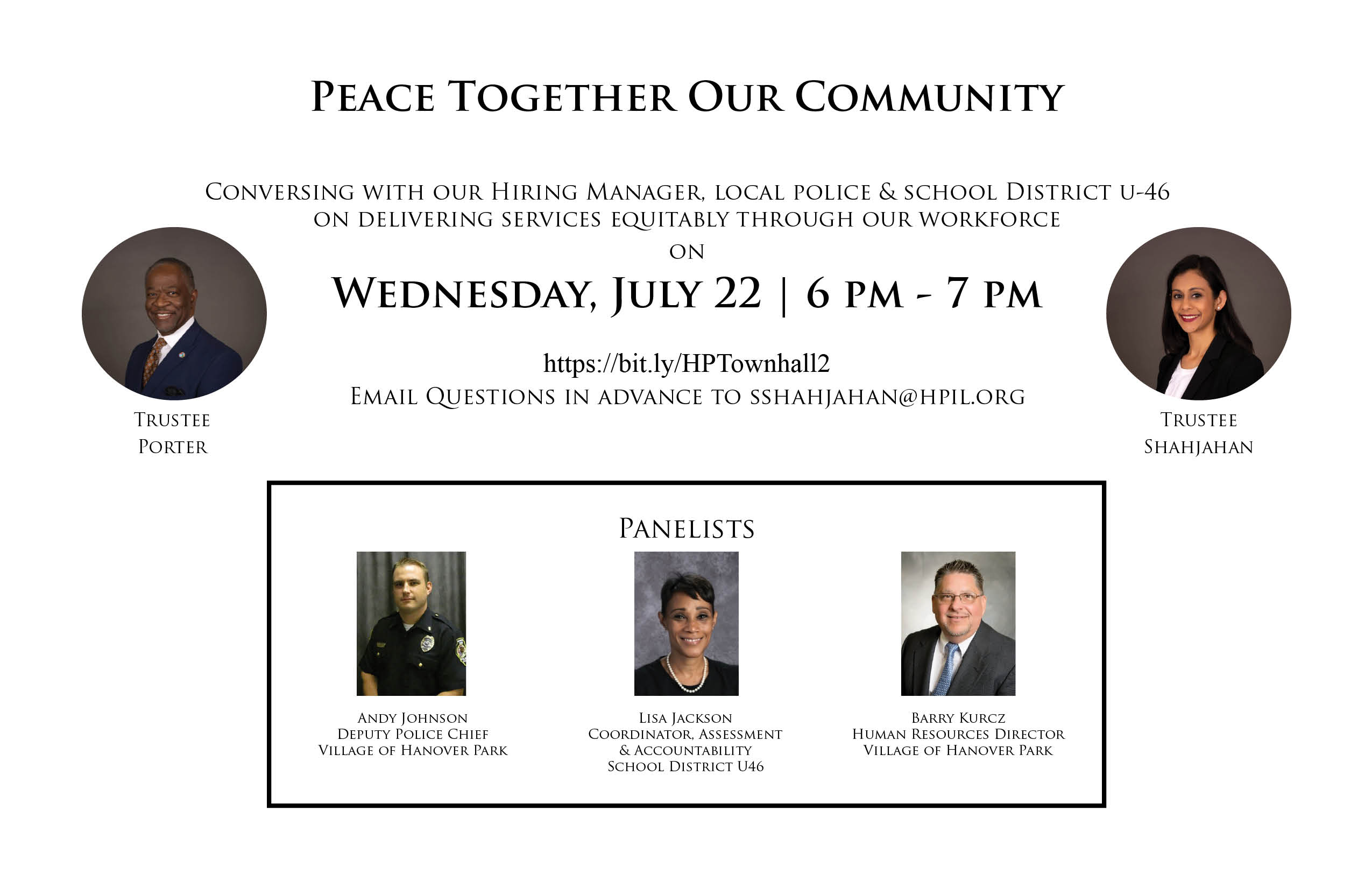 Peace Together Our Community Flyer
