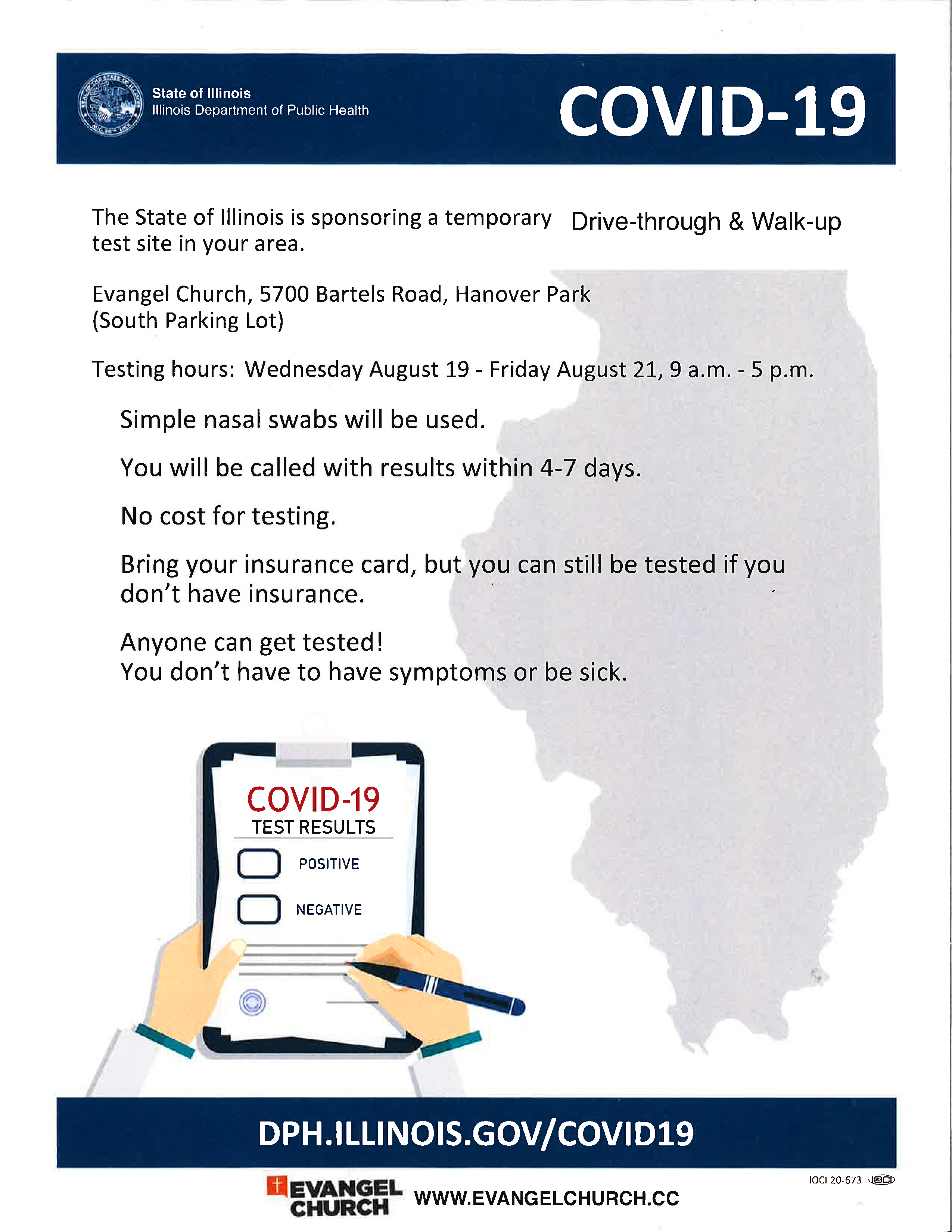 Covid-19 Mobile Testing Flyer (Evangel Church)