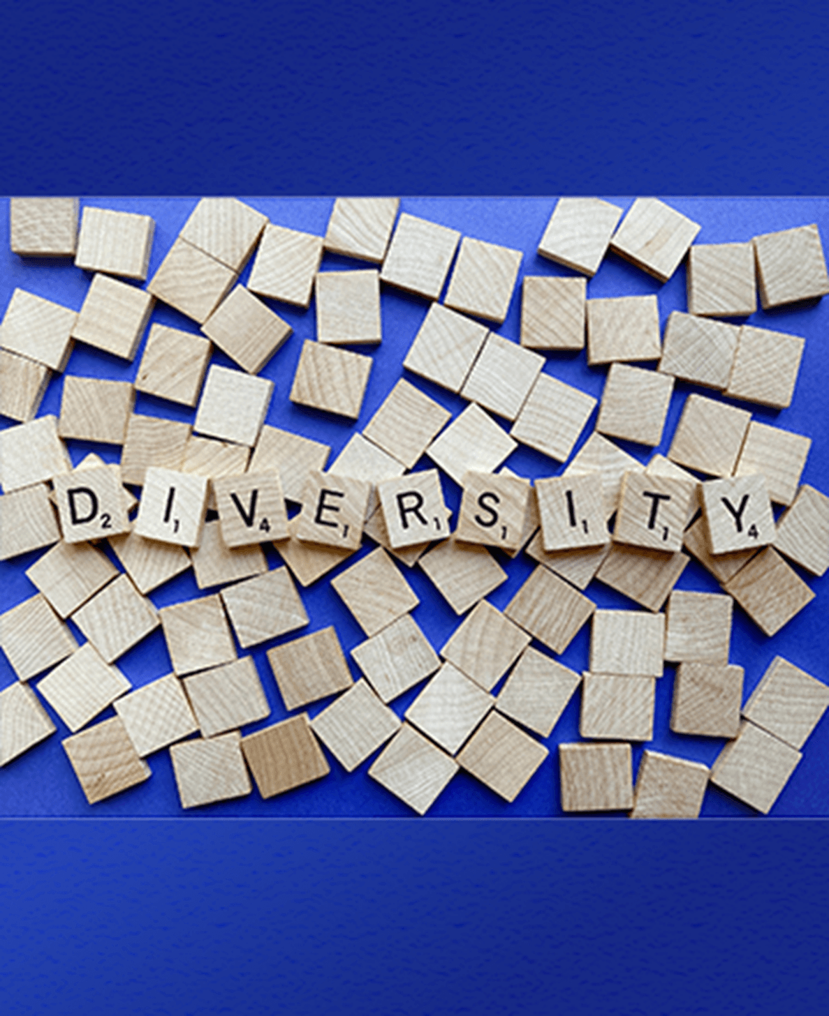 Diversity spelled out in scrabble letters