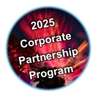 2025 Corporate Partnership Program - laser show in background